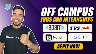 Epam, Oracle, Tvs, Notion, Soti, Arm | New Off-Campus opportunity. Apply Now 😍