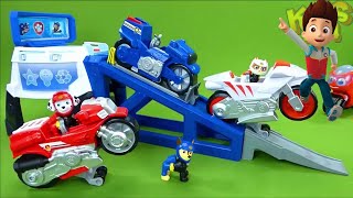 NEW Paw Patrol Moto Pups HQ Playset Wild Cat Motorcycles and Surprise Chocolate Eggs Blind Box Toys!