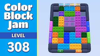 Color Block Jam Level 308 Solved! | Every Puzzle Piece & Color Block Strategy! 🎯