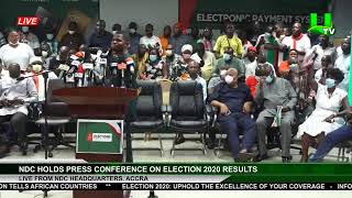 NDC Holds Press Conference On Election 2020 Results