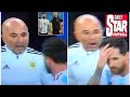 Sampaoli appears to ask Messi if he should put Aguero on