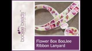 Flower Box Ribbon Lanyard ID Badge Holder by BooJee Beads