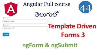 ng form & ng submit in angular |Angular forms in Telugu | Angular Forms |Angular tutorials