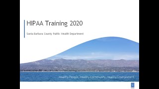 HIPAA Privacy and Security 2020 Training for Staff
