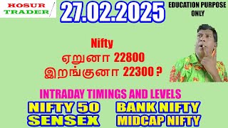 Nifty Prediction for Tomorrow in Tamil  27.02.2025 | Option Trading for Beginners Tamil