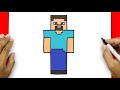 How To Draw Minecraft Characters Easy Step By Step Steve | Minecraft Drawing