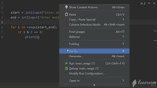 python program for finding the even numbers in the given range | Explained