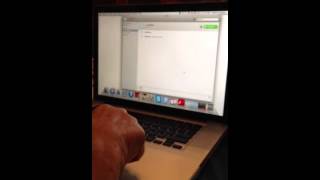 Grandfather learns how to use laptop