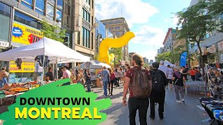 Annual Sidewalk Sale in Downtown Montreal on Sainte-Catherine Street West