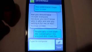Having Fun With Craigslist Text Scammer..