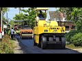 Road Paving With New Hot Mix Asphalt