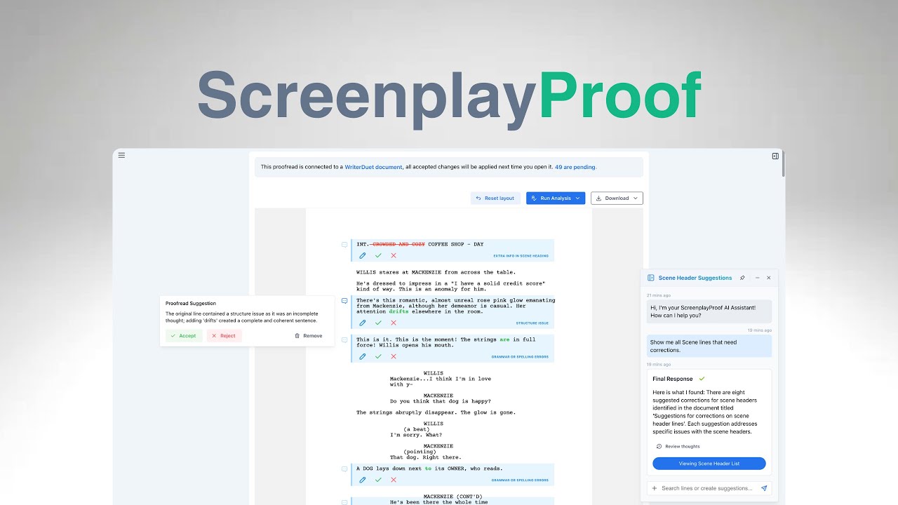 Introducing Screenplayproof Youtube
