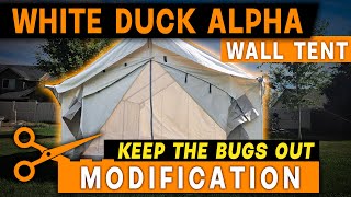 KEEP THE BUGS OUT! White Duck Wall Tent Floor Modification