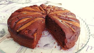 Pear and Chocolate cake recipe without butter