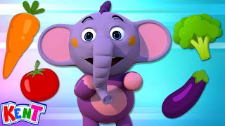 Kent The Elephant | Yes Yes Yummy Vegetables Song 🥬🥗| Fun Nursery Rhymes and Kids Songs