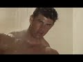 Huge Muscular Guy Taking A Shower