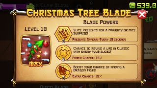 Fruit Ninja Classic - New Blade Power Added! Christmas Tree Blade!