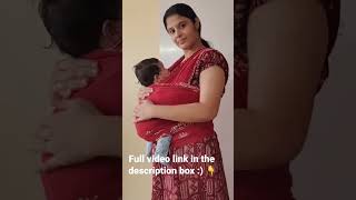 How to wear your baby with cotton saree | DIY baby wrap with saree