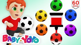 The Colors Song (Soccer Balls) + more nursery rhymes & Kids songs - Baby yoyo