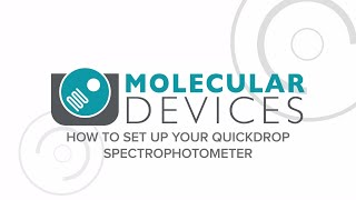 How to set up your QuickDrop Spectrophotometer