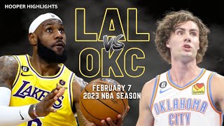 Los Angeles Lakers vs Oklahoma City Thunder Full Game Highlights | Feb 7 | 2023 NBA Season