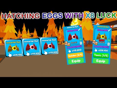 HOW MANY*HALLOWEEN SECRET PETS* CAN I HATCH WITH X8 LUCK!? in Rebirth Champions X! (ROBLOX)