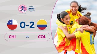 CHILE vs. COLOMBIA [0-2] | RESUMEN | CONMEBOL SUB20 FEM | FASE DE GRUPOS