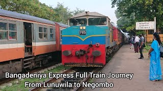 Bangadeniya Express Full Train Journey From Lunuwila to Negombo in the Morning