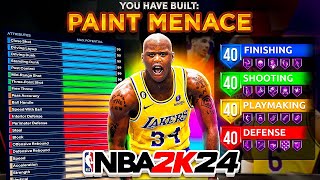 NEW “PAINT MENACE” BUILD is THE BEST CENTER BUILD in NBA 2K24! HOF REBOUND CHASER, 99 REBOUND & MORE