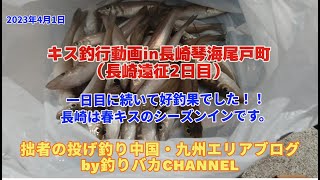 【投げ釣り】2023年4月1日　長崎の春キスは絶好調です！！in長崎市琴海小戸町