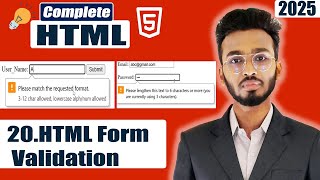 HTML Form Validation | HTML Tutorial for Beginners | HTML Full Course