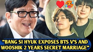 Disney+ Confirm!😱Bang Si Hyuk Reveals Taehyung and Choi Wooshik 2years Secret marriage.See photos.