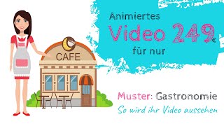 🎥Das  animierte WERBEVIDEO für Ihr Unternehmen für nur 249€ / Muster: Gastronomie