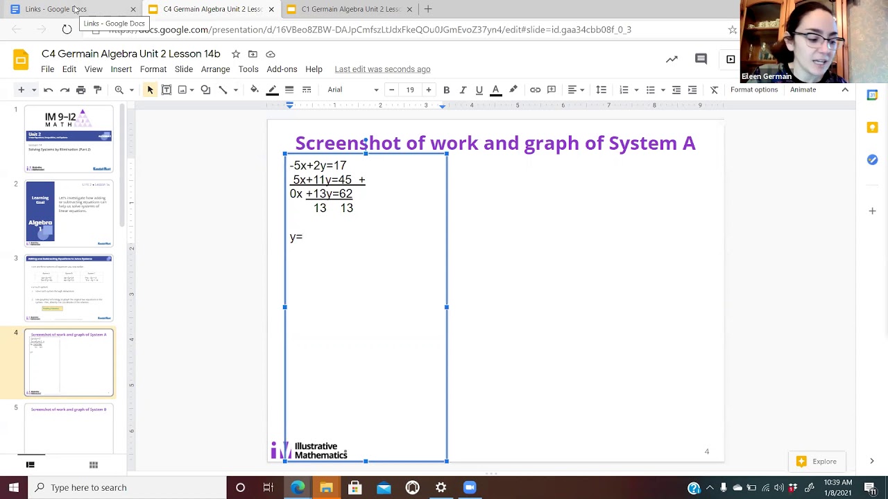 Algebra Unit 2 Lesson 14 Part B Part 1 - YouTube