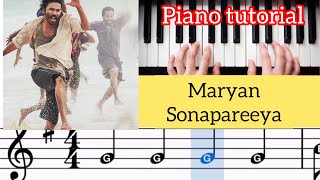 Maryan| Sonapareeya  |Easy piano tutorial |