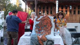 traditional cultures celebrate the new year in Chinese garden Huntington 洛杉矶中式园林流芳园中庆虎年 传统文化迷倒本土美国人