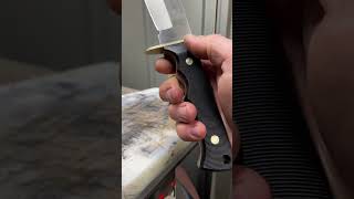 Old Timer Bowie knife sharpness cutting #shorts