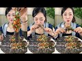 SUB)  夹馅泰虾🦐🦐+大肠🐖🐖+麻椒鸡爪🐥🐥#mukbang#eating#asmr