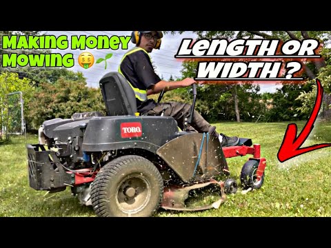 🌱💪💰MAKING MONEY MOWING |Length OR Width? | THE SQUAD - YouTube