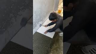 Technique install for tiles ceramic 60X60 #construction #youtubeshorts #shorts