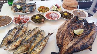 أماكن شعبية لي تناول الأسماك 🐟والحيتان🐋المشوية في مراكش🦈 🇲🇦♥️Endroits pour manger du poisson