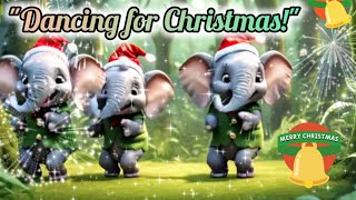 🎅🎄 Cartoon Elephant Dancing on Christmas | Fun Holiday Animation 🎁🐘