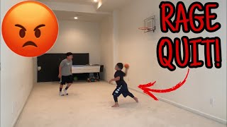 RYLAN RAGE QUITS? || Mini Basketball Hoop 1v1