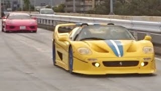 【辰巳PA】スーパーカー加速サウンド／Supercars sound in Japan. Aventador, F50, Diablo, Porsche's more‼️