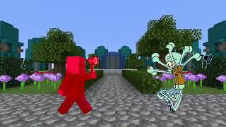 Squidville gets raided in Minecraft VS Zombie