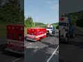 ambulance service vs dump truck driver crash beamngdrive toys truck dumper ambulance shorts