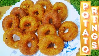 Perfect snacks recipe for rainy day - Potato Rings | Aloo ke rings ki recipe | crispy aloo snacks