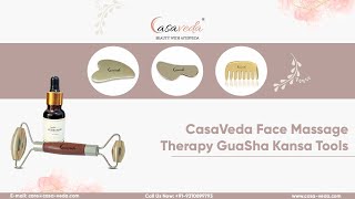 CasaVeda Kansa Bronze GuaSha Tools Face Roller Massage Therapy Treatment