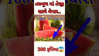 તરબૂચ માં ખુબ તેજી😱ગોંડલ માર્કેટ માં ₹300😮તરબૂચમાં મોટો ઉછાળો #shortsfeed #shorts #bajarbhav