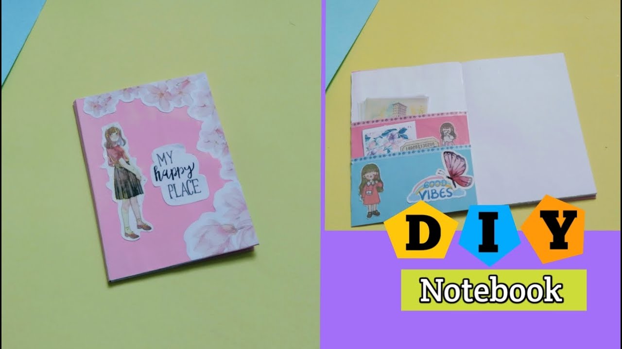 How To Make Notebook Diy Mini Notebook Paper Craft Youtube